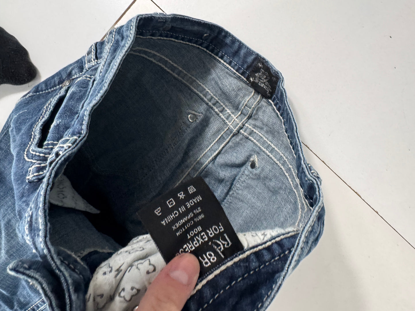 Lavtaljede jeans str: S
