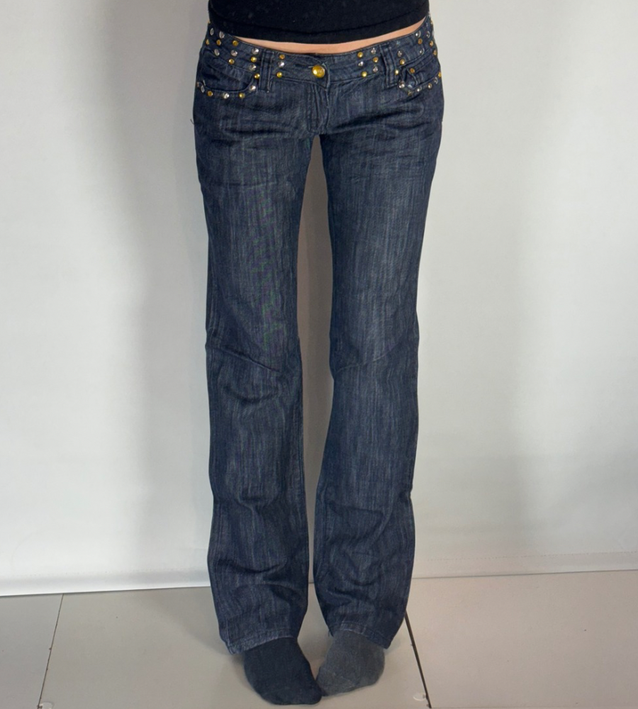 Lågmidjade jeans–stl: S