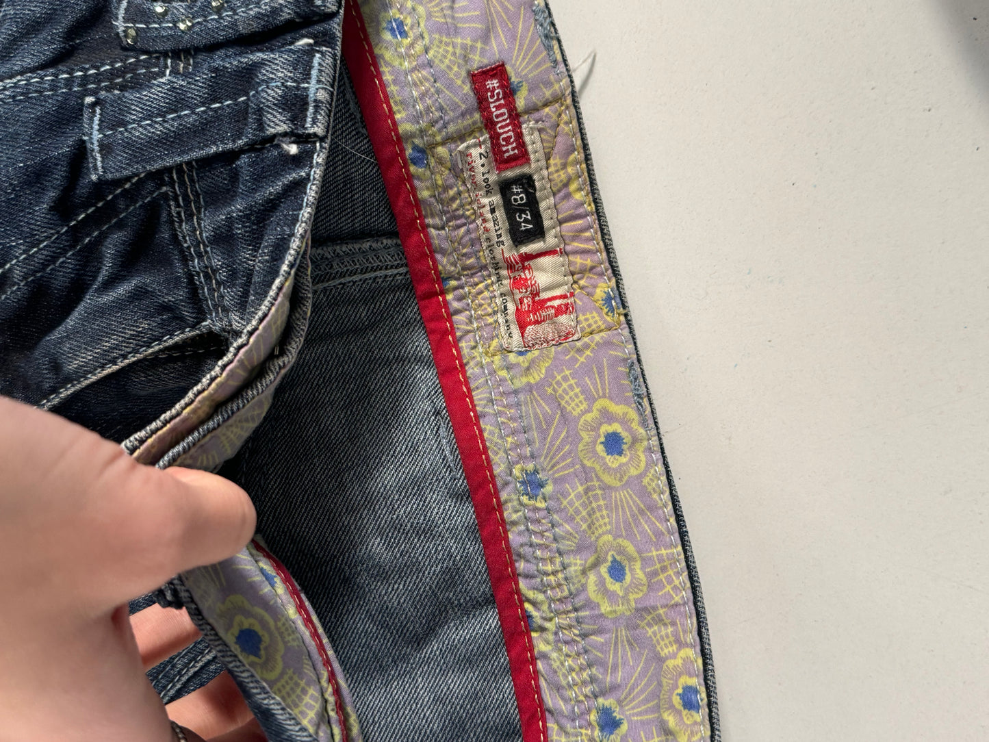 Lågmidjade jeans stl: S/M