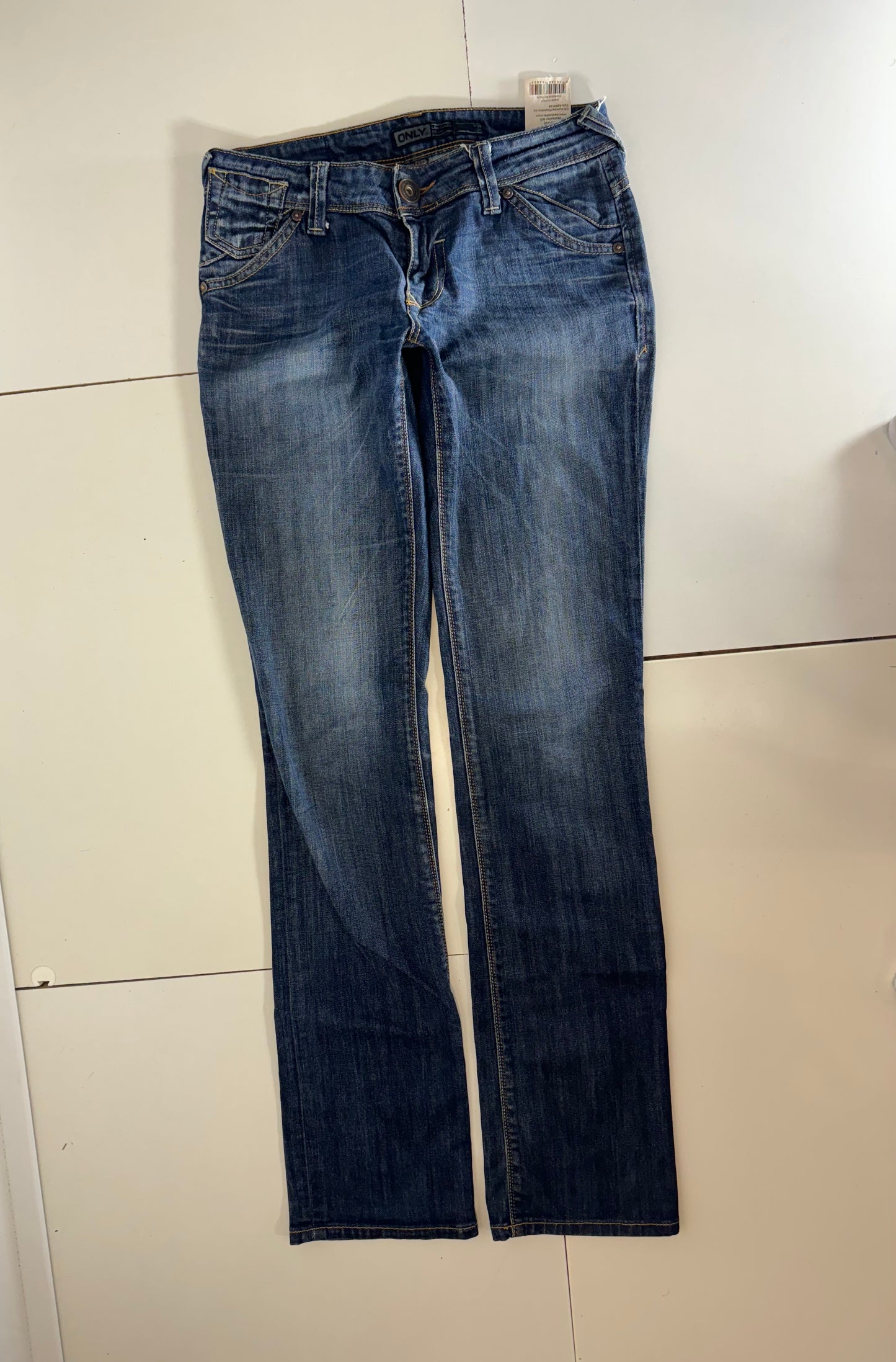 Lågmidjade jeans–stl: XS