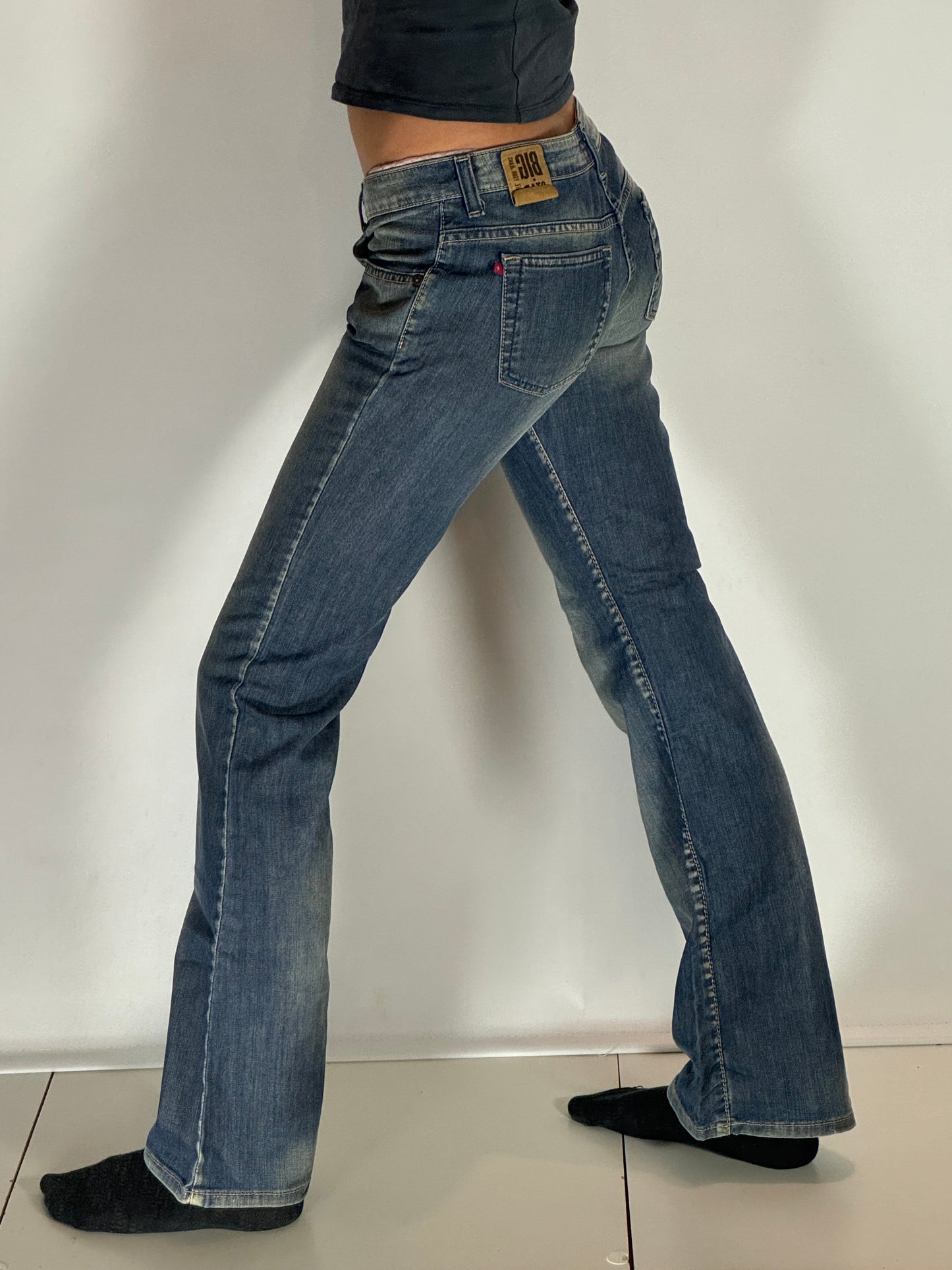Lågmidjade jeans–stl: S