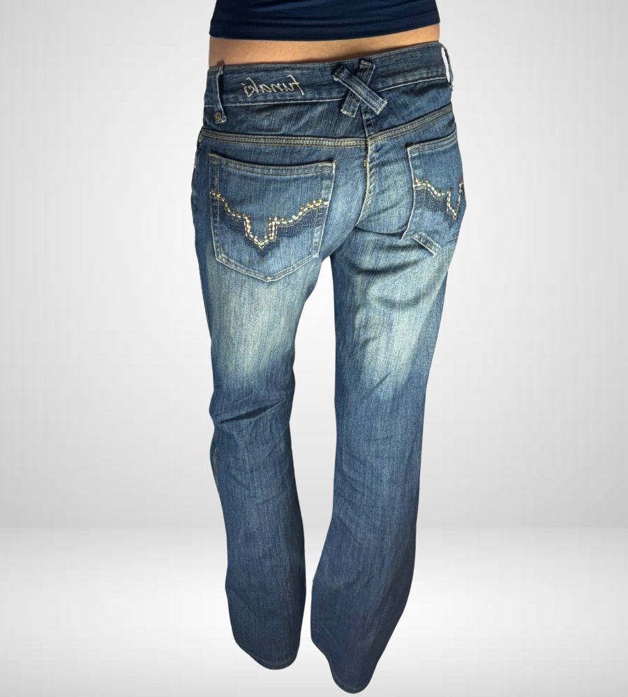 Lågmidjade jeans–stl: XS