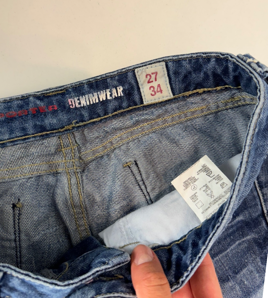 Lågmidjade jeans–stl: XS