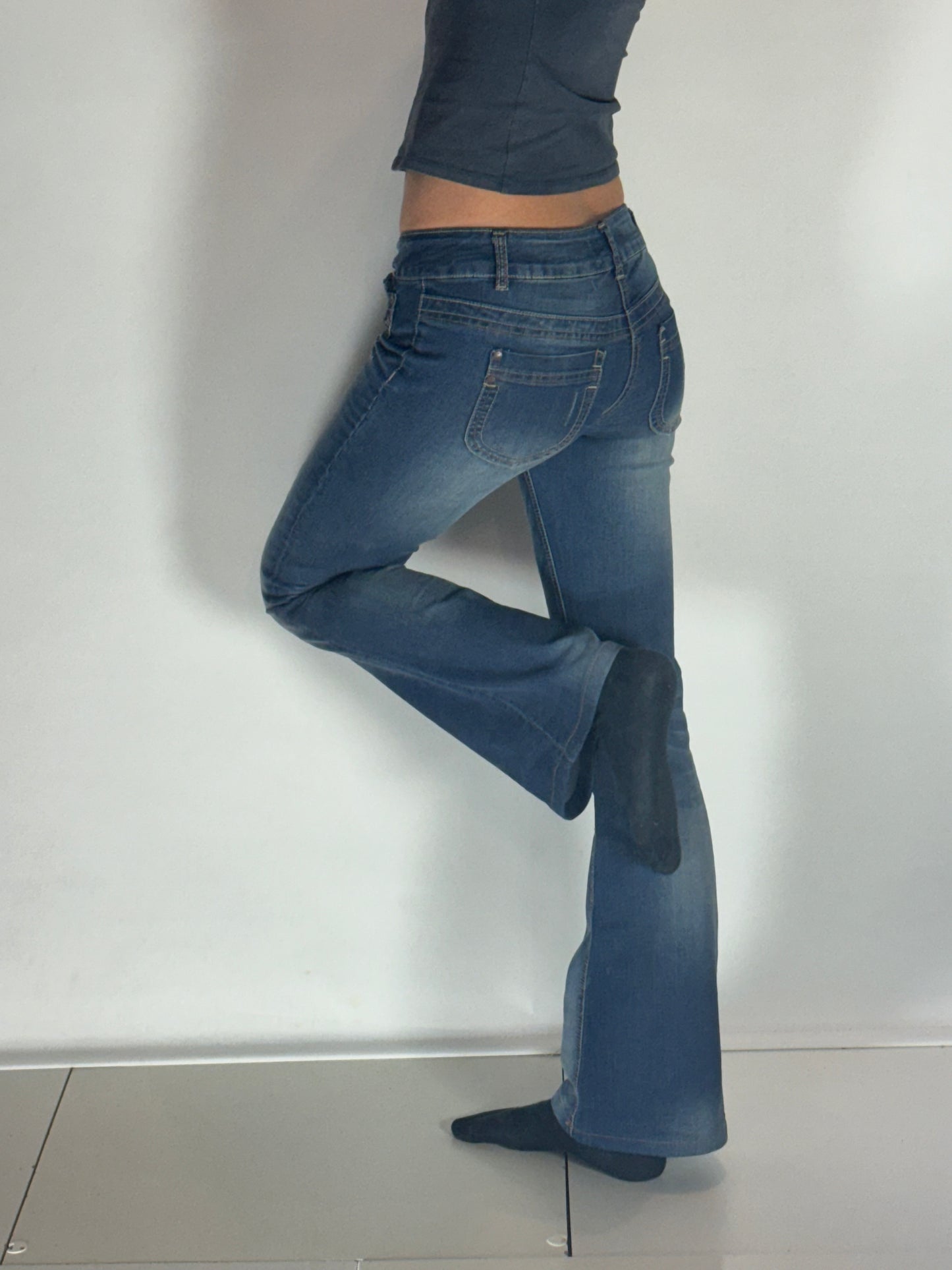 Lågmidjade jeans–stl: XS