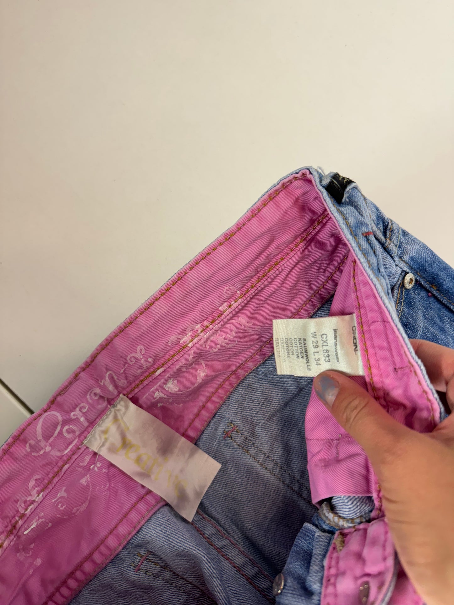 Lågmidjade jeans–stl: XS/S