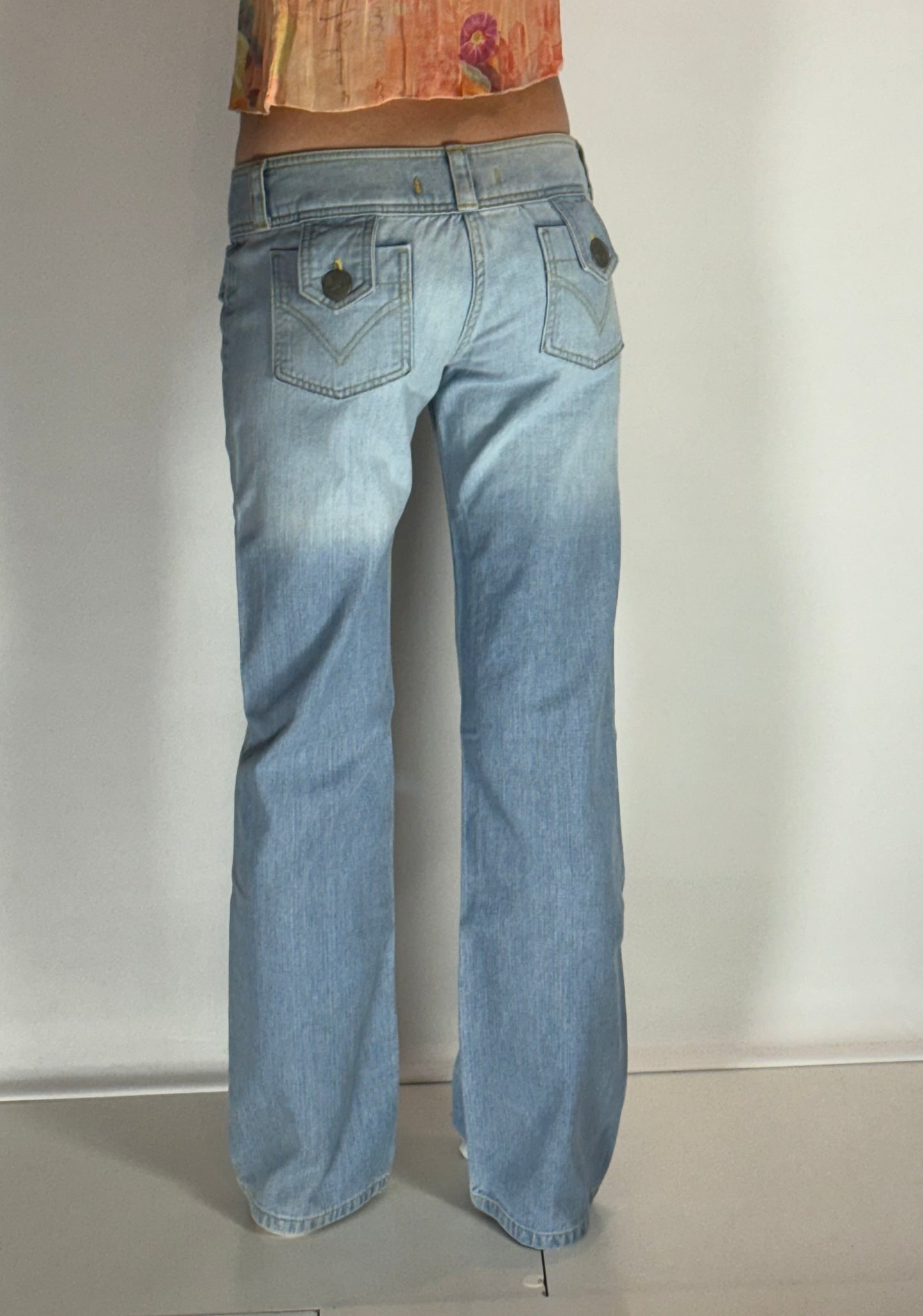 Lågmidjade jeans–stl: S
