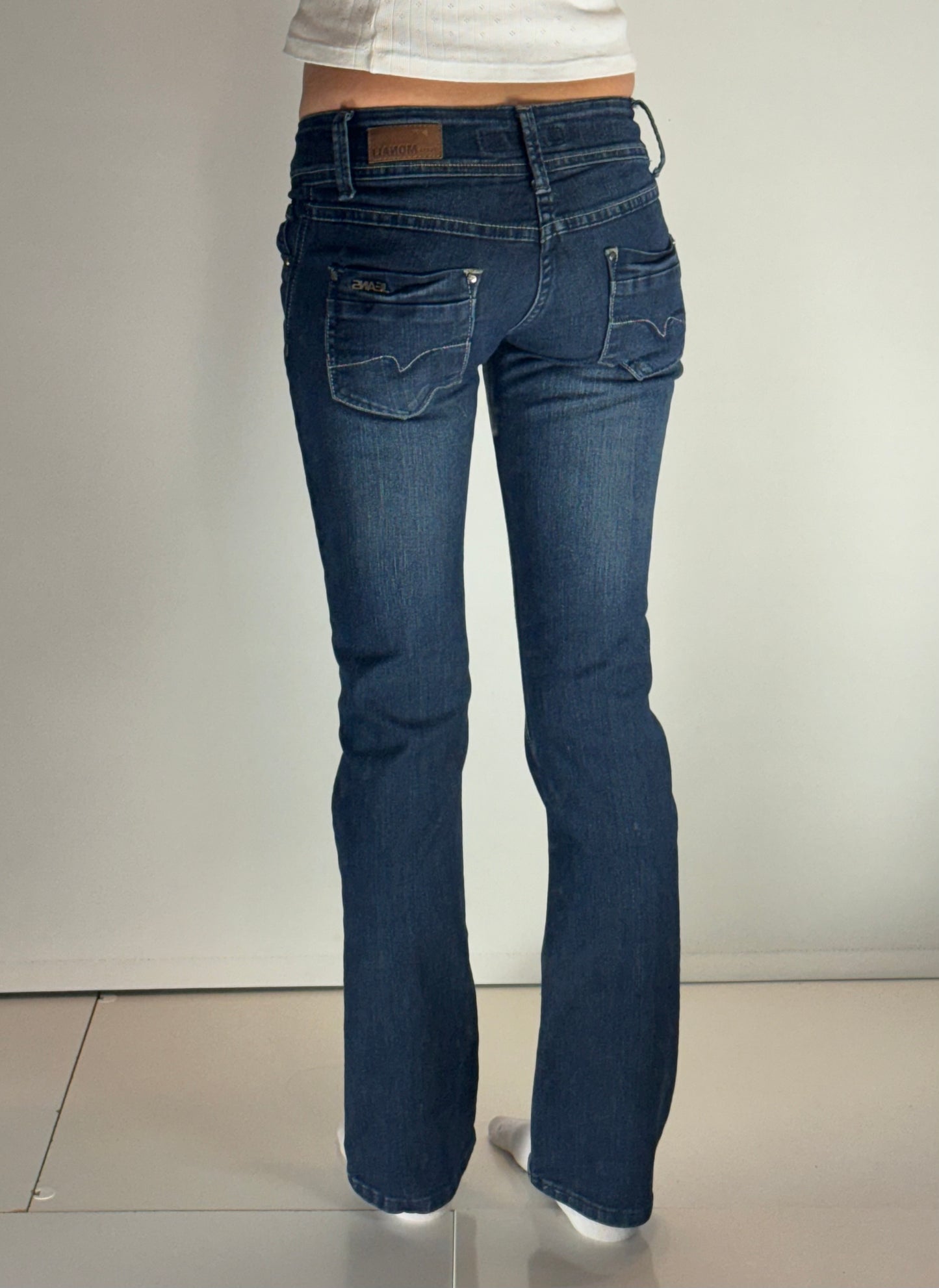 Lågmidjade jeans–stl: XS