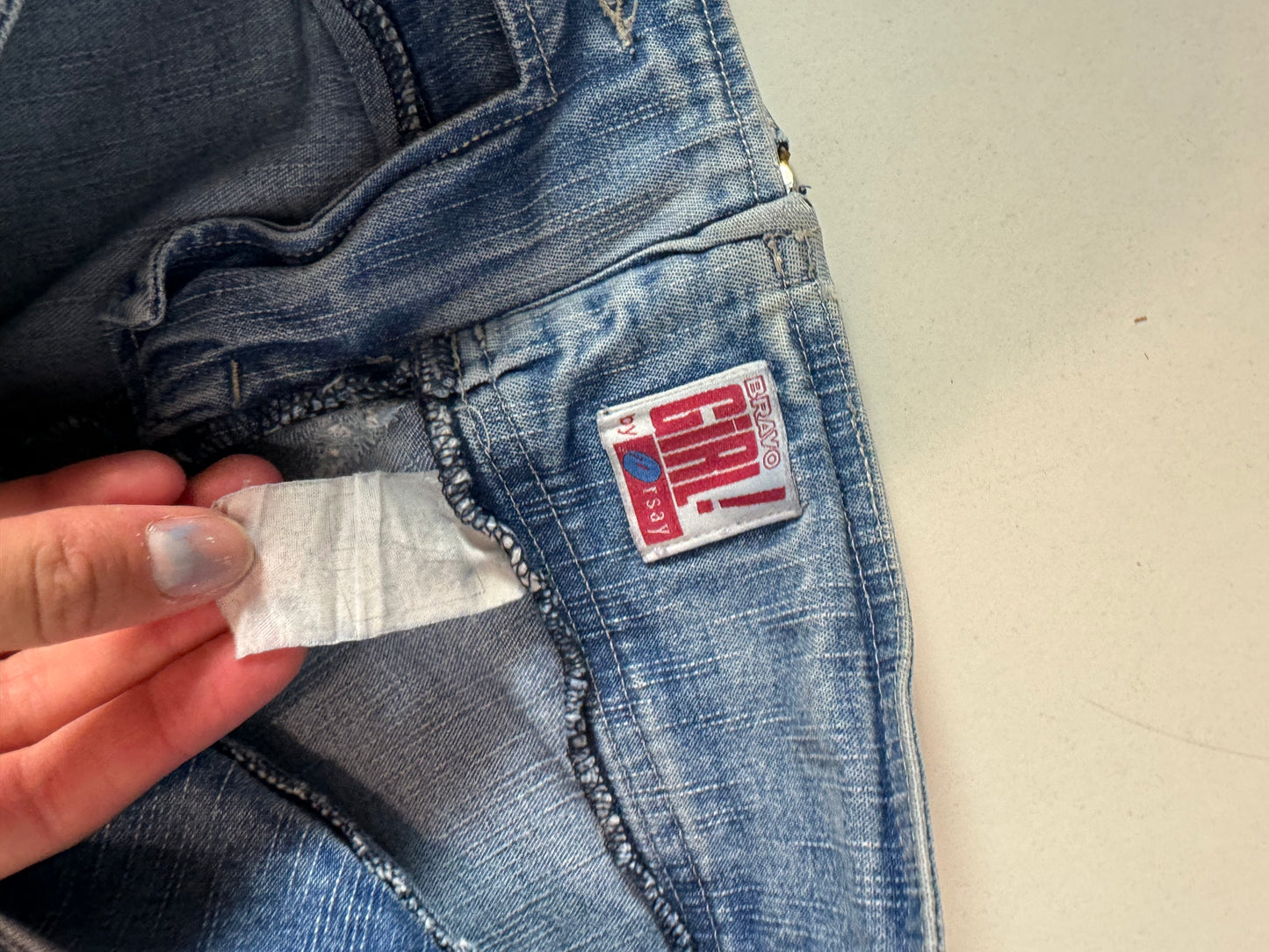 Lågmidjade jeans–stl: XXS