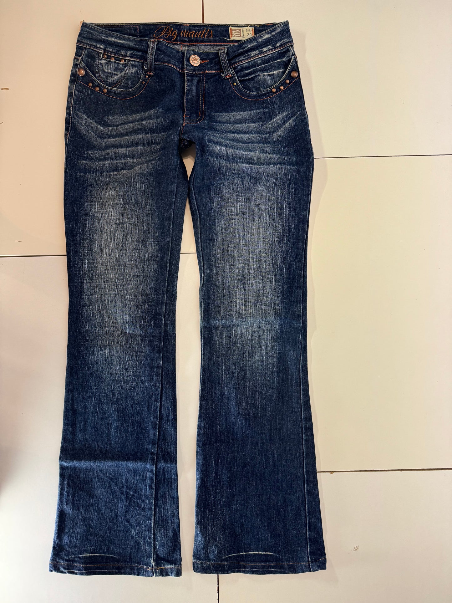 Lågmidjade jeans–stl: S