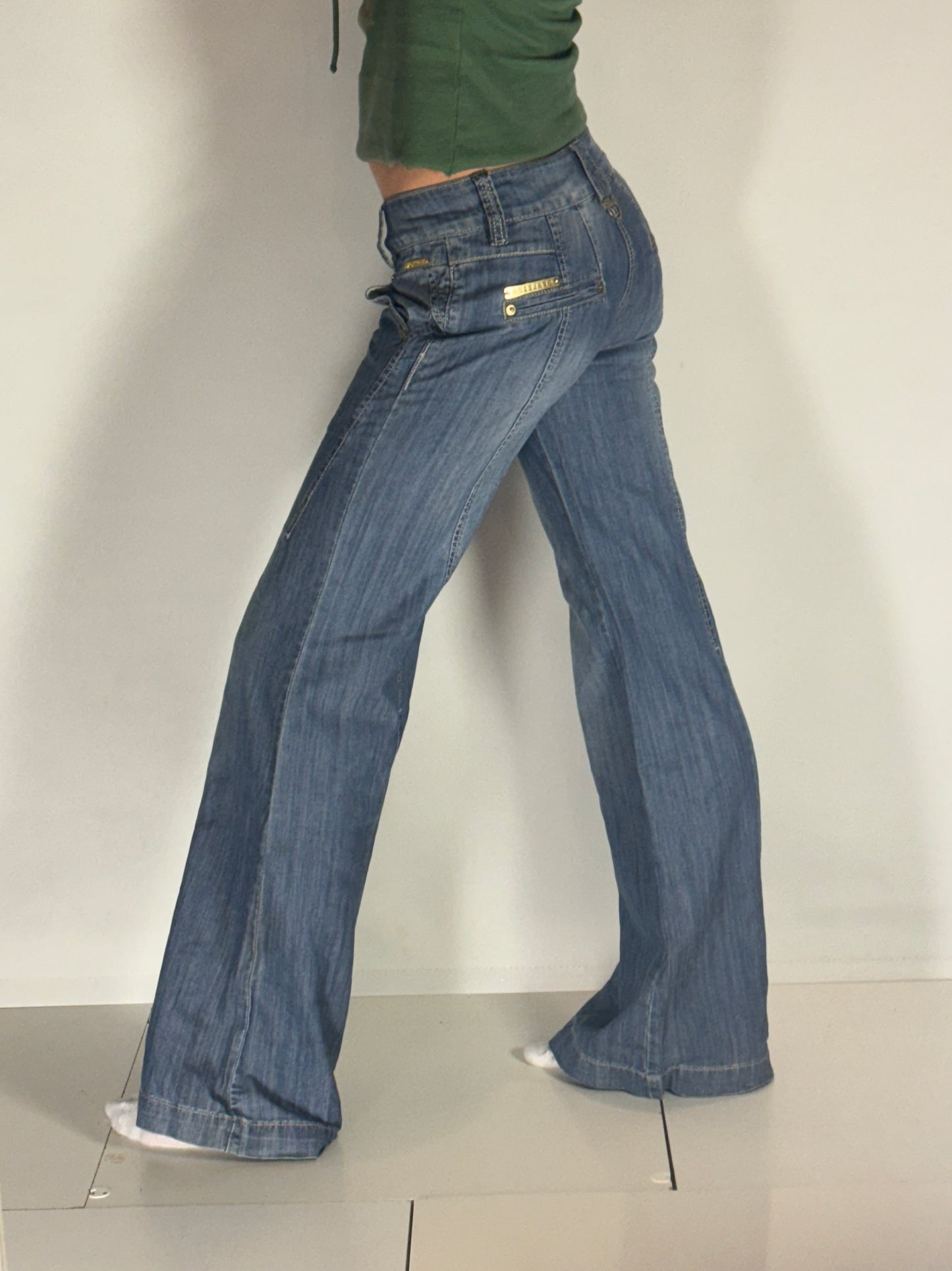 Lågmidjade jeans–stl: XS/S
