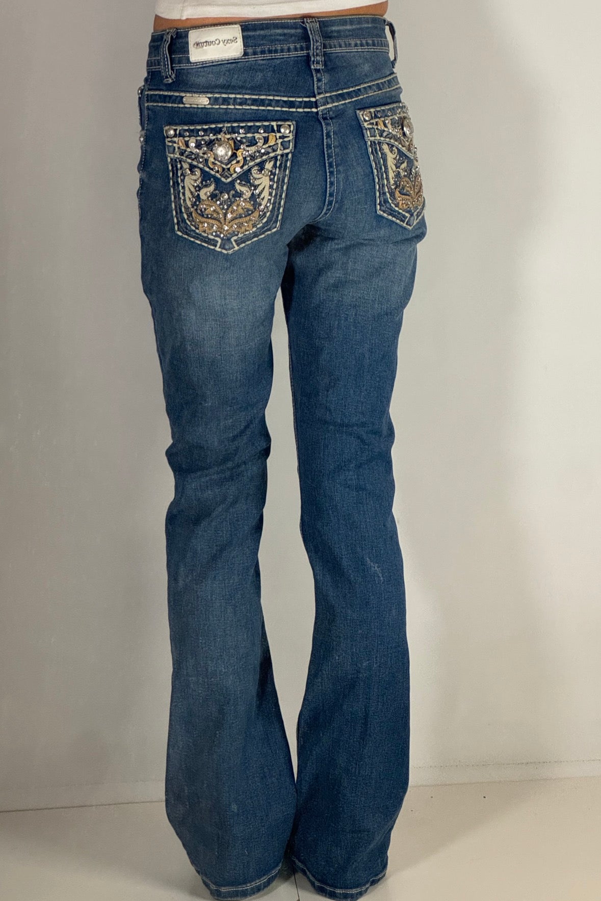 Utsvängda jeans stl: XXS