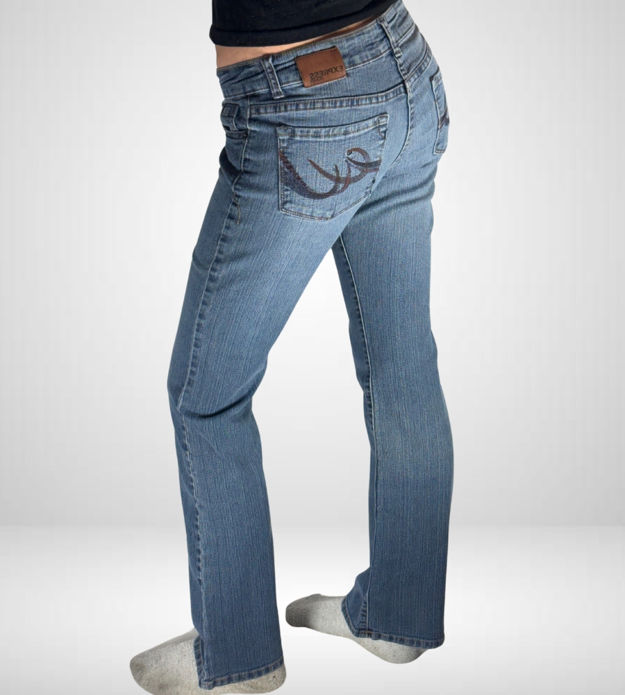 Lågmidjade jeans–stl: S