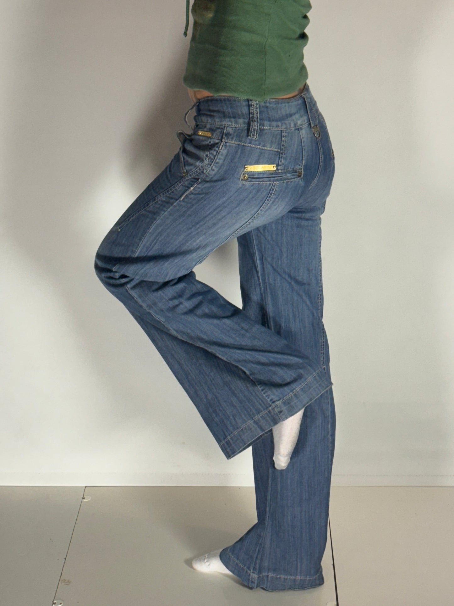 Lågmidjade jeans–stl: XS/S