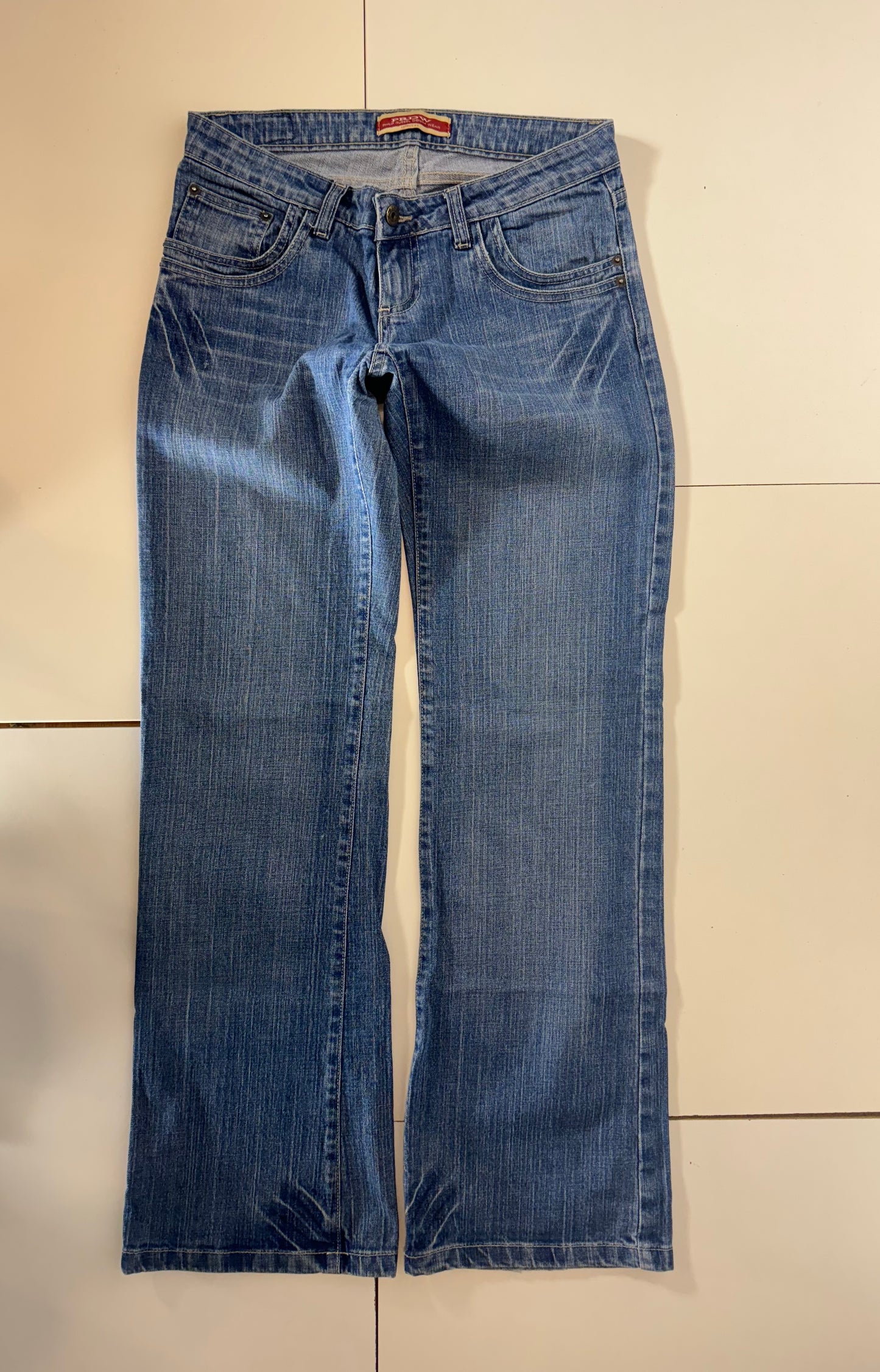 Lågmidjade jeans–stl: S