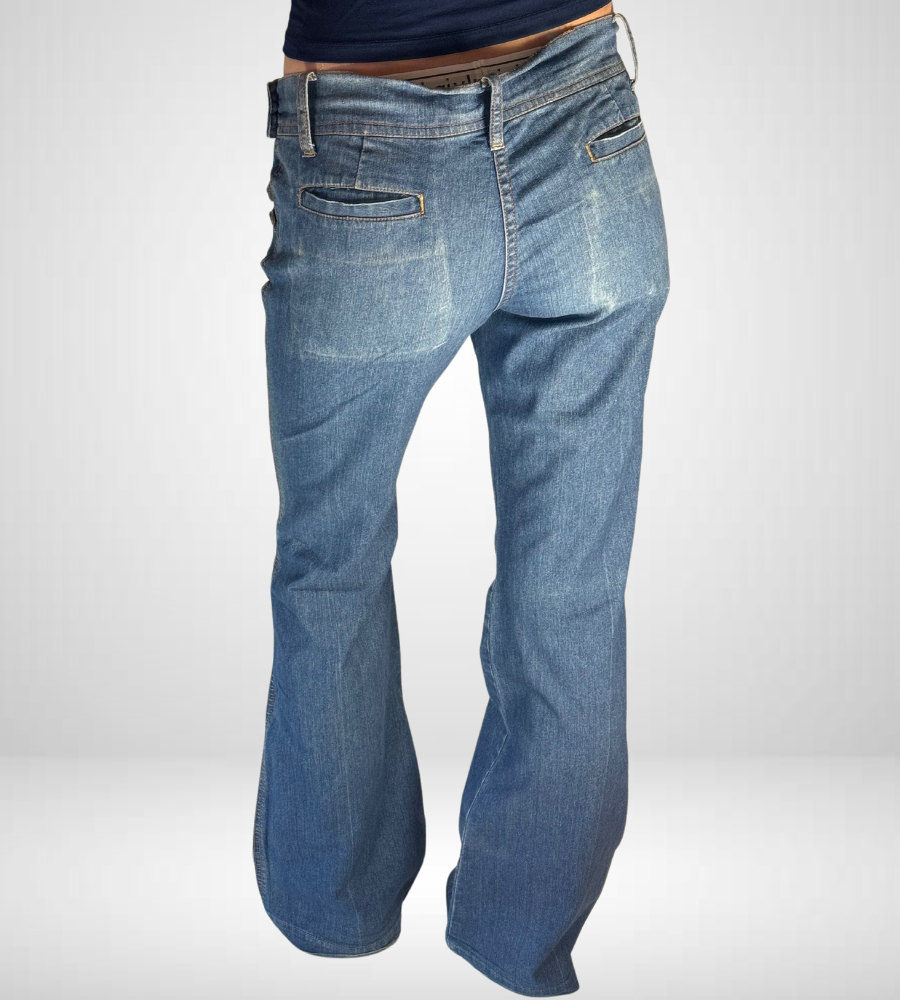 Lågmidjade jeans–stl: S