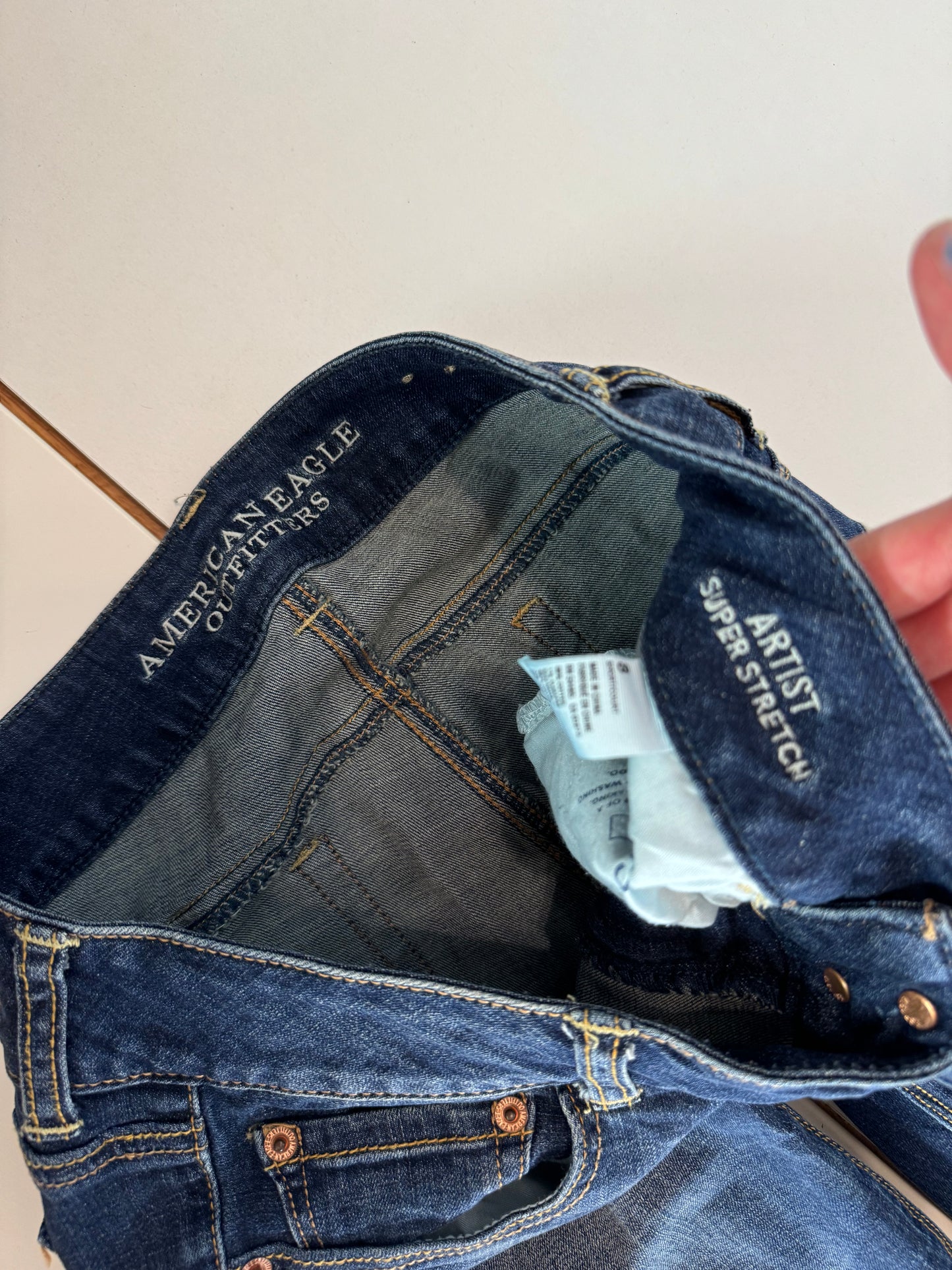 Lågmidjade jeans–stl: S/M