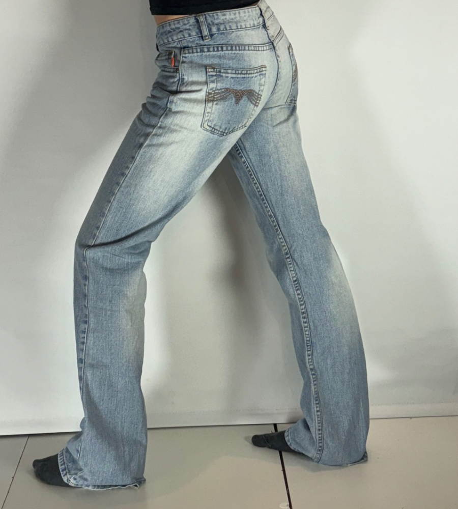 Lågmidjade jeans–stl: S