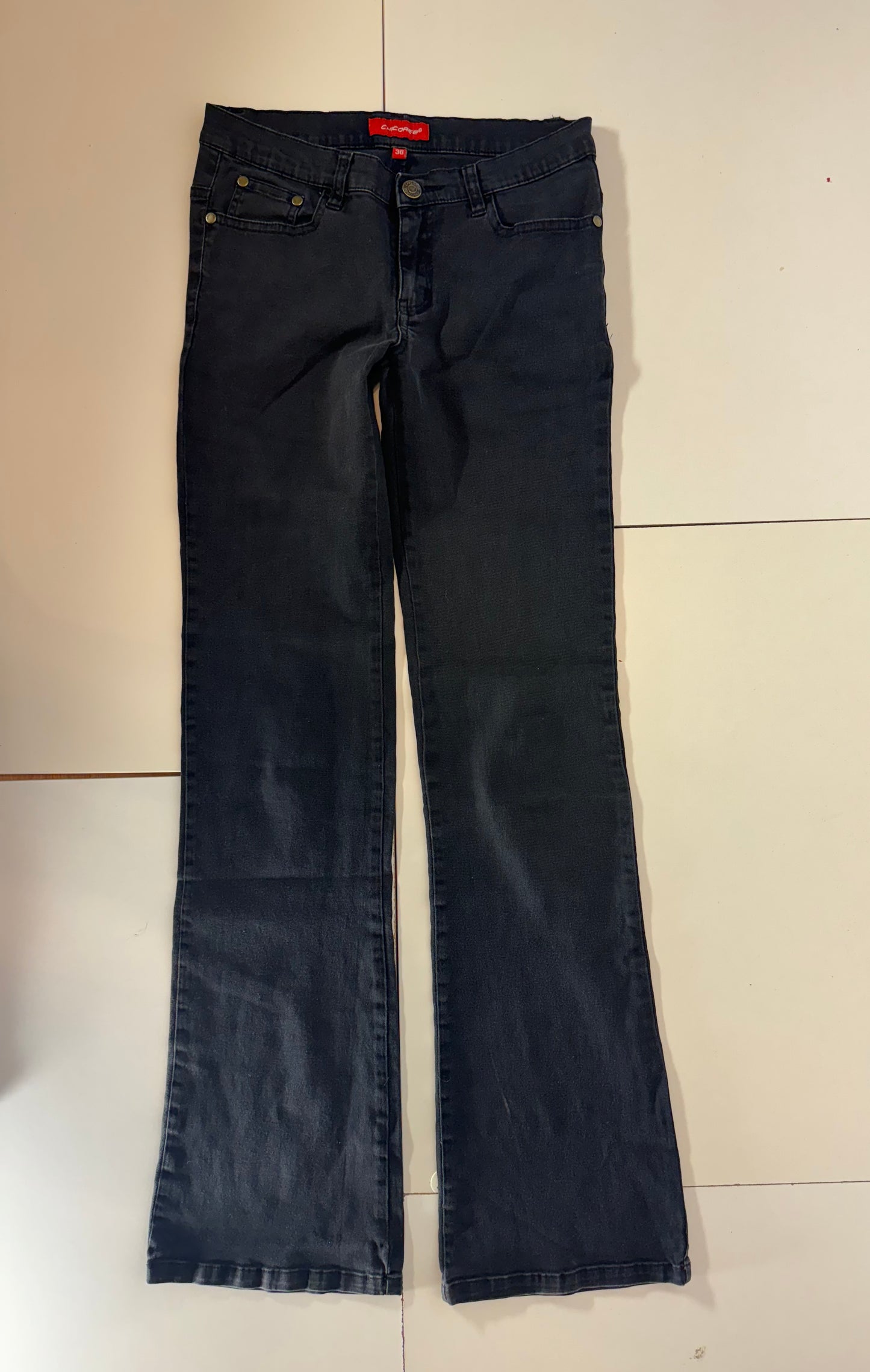 Lågmidjade jeans–stl: XS