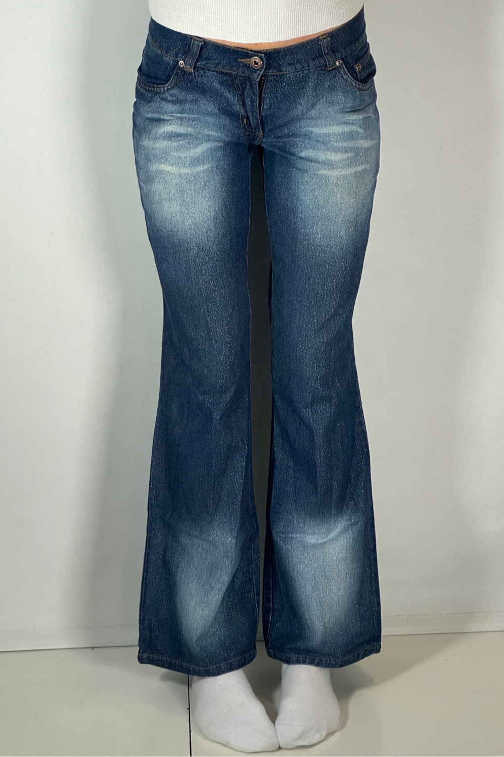 Utsvängda jeans–stl: XS