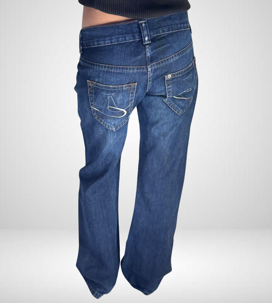 Lågmidjade jeans–stl: XS