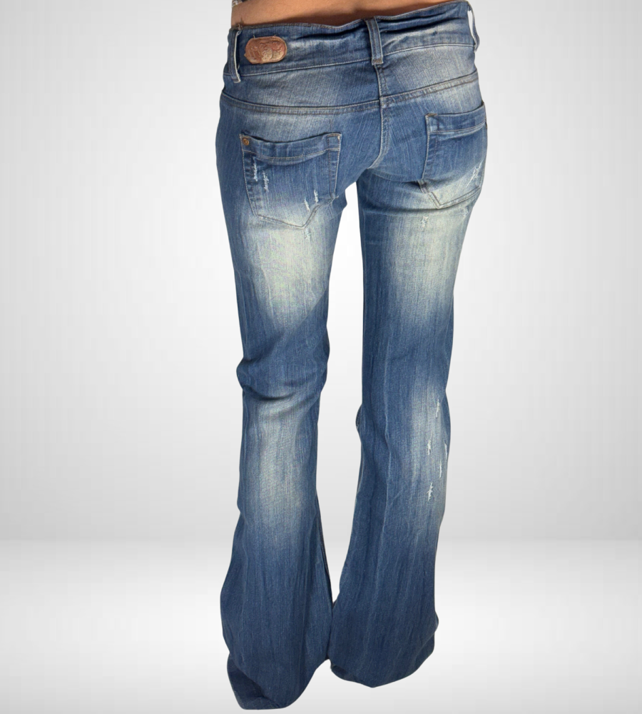Lågmidjade jeans–stl: S