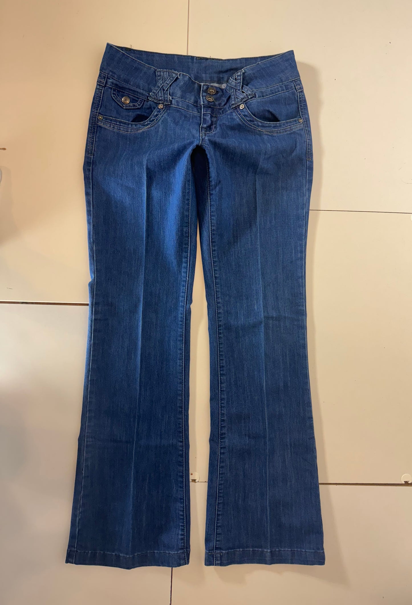 Lågmidjade jeans–stl: S