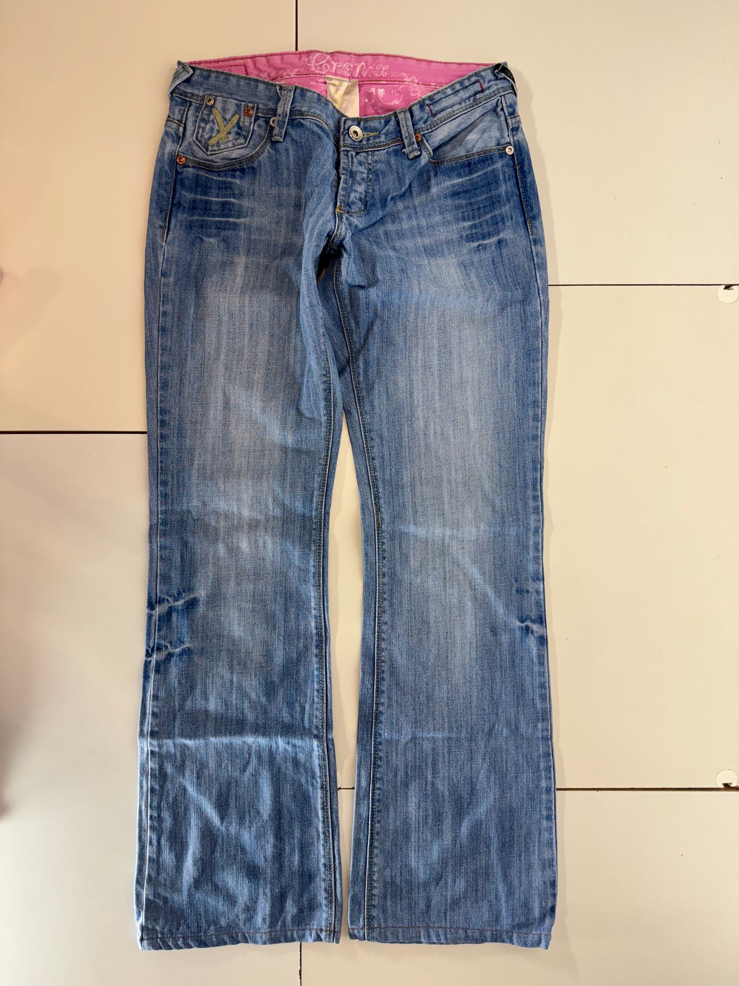 Lågmidjade jeans–stl: XS/S