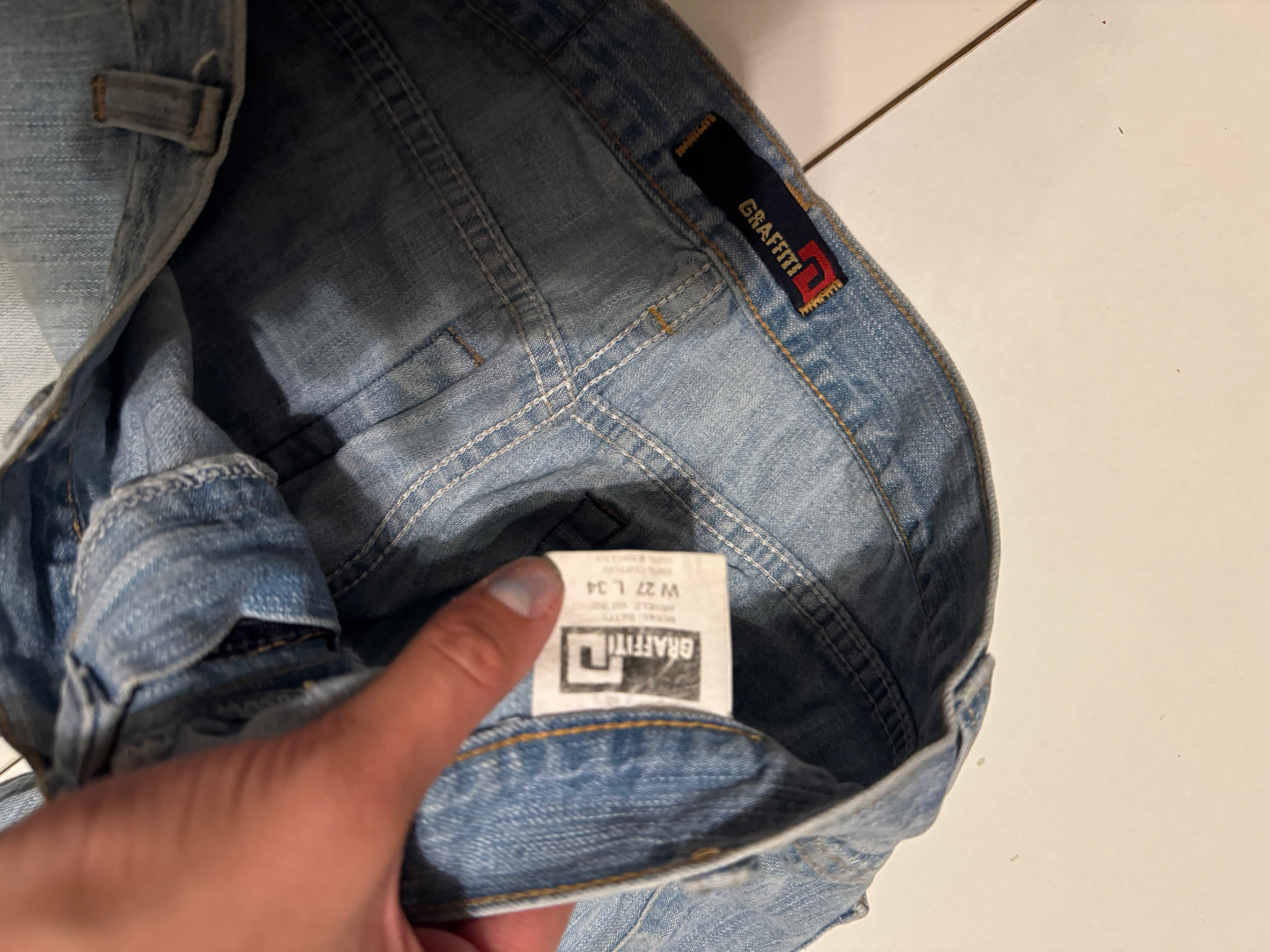 Lågmidjade jeans–stl: XS