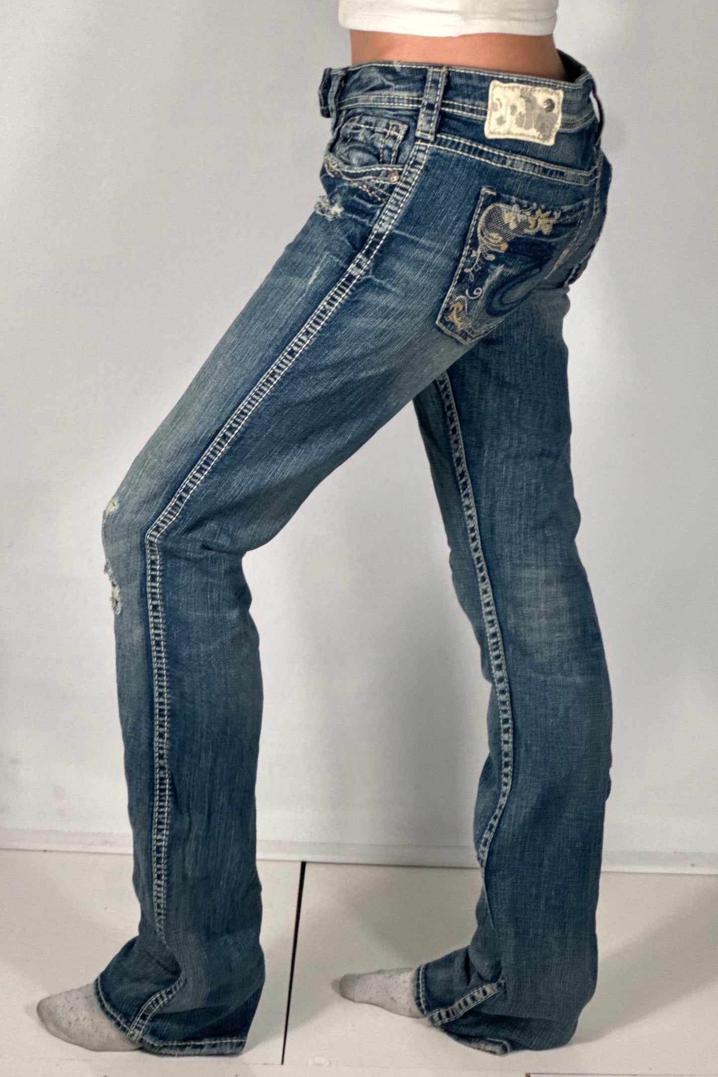 Lavtaljede jeans str: S