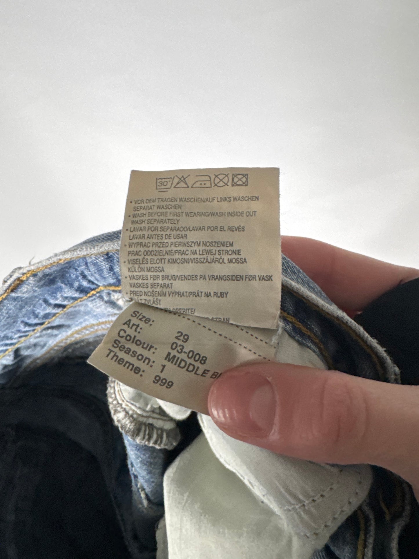 Lavtaljede jeans str: S