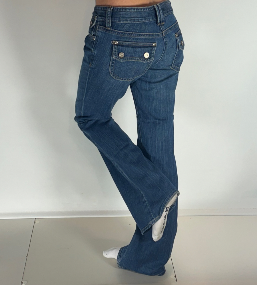 Lågmidjade jeans–stl: S