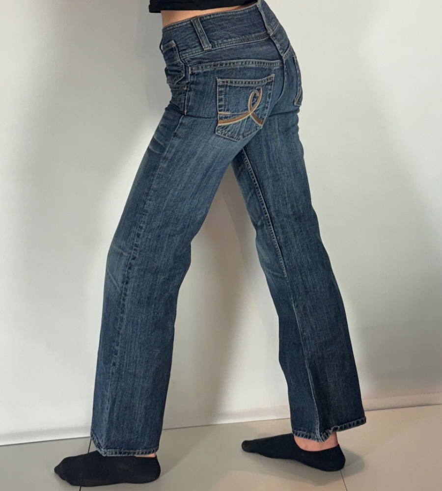 Lågmidjade jeans–stl: XXS
