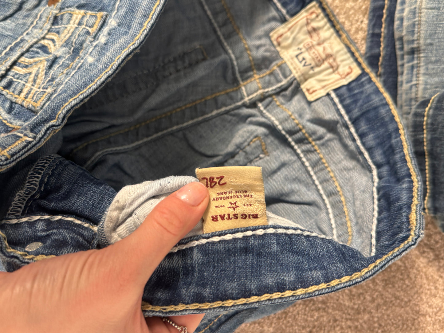 Lågmidjade jeans stl: S