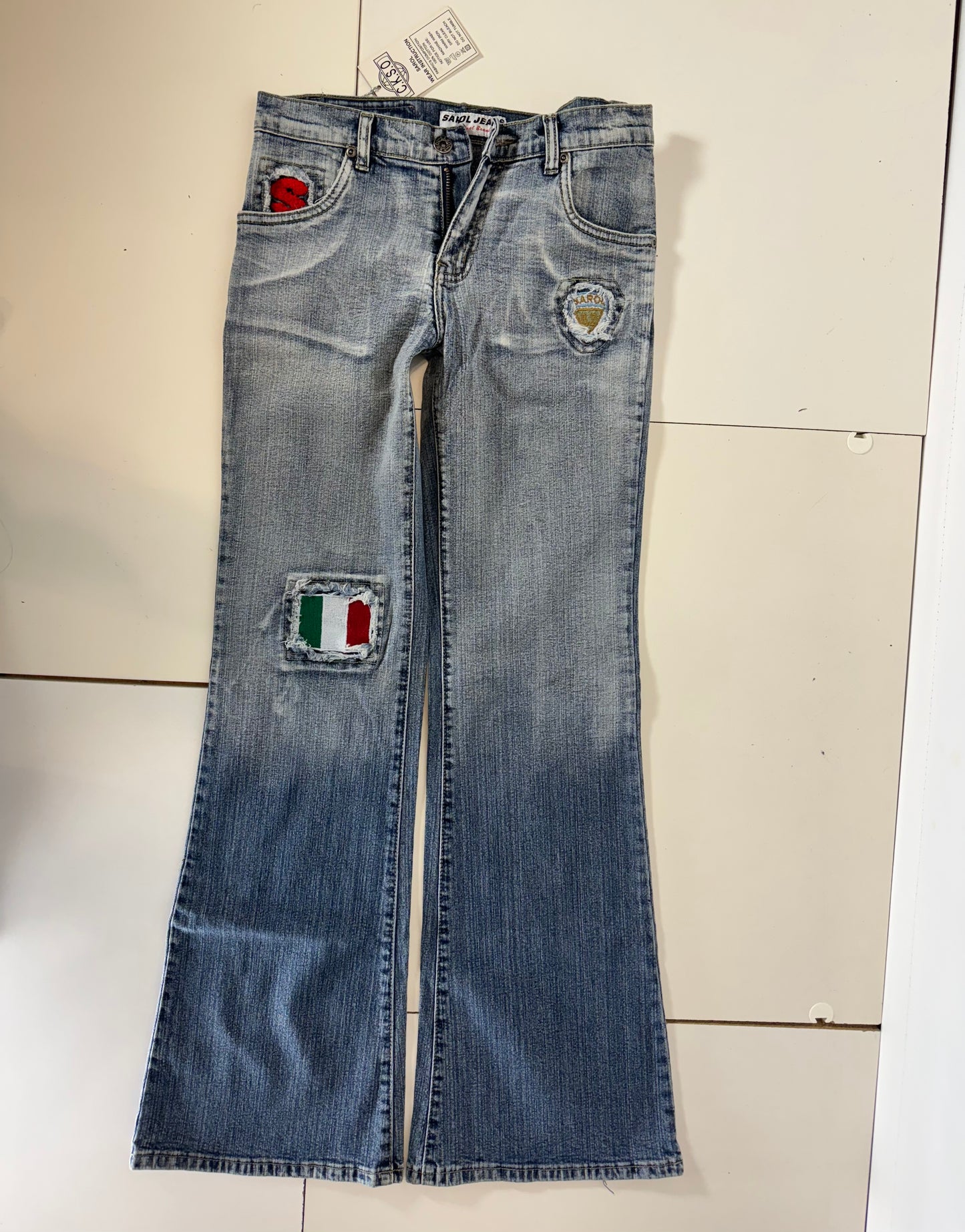 Lågmidjade jeans–stl: XS