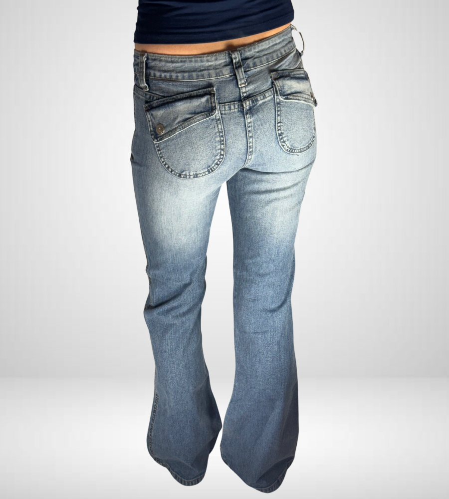 Utsvängda jeans–stl: XXS