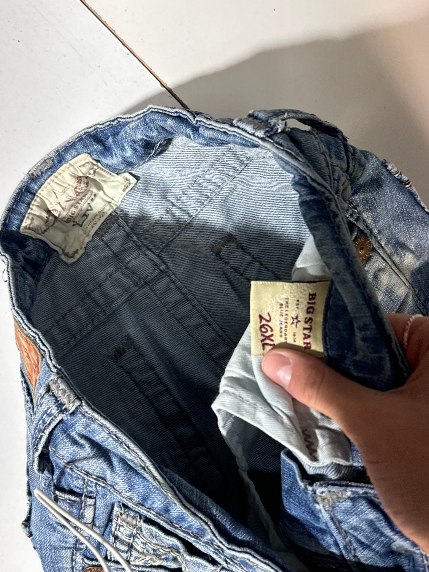 Lavmidede jeans str: XXS