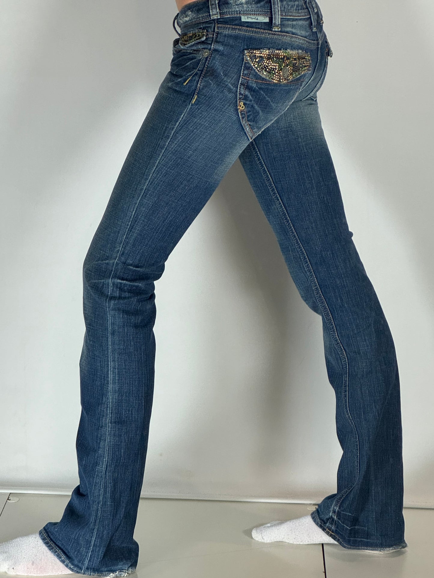 Lågmidjade jeans-stl: XS
