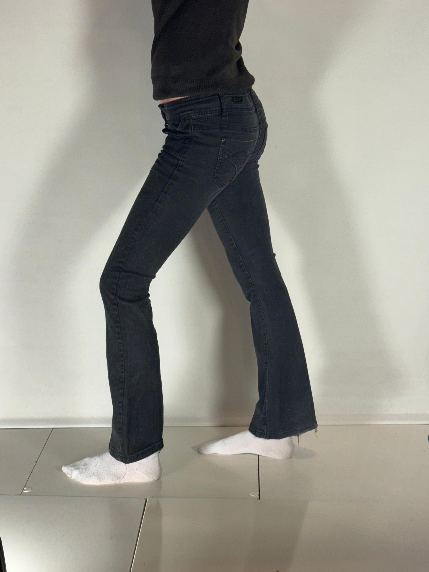 Lågmidjade jeans–stl: S