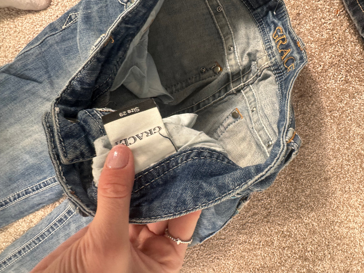 Lågmidjade jeans stl: S