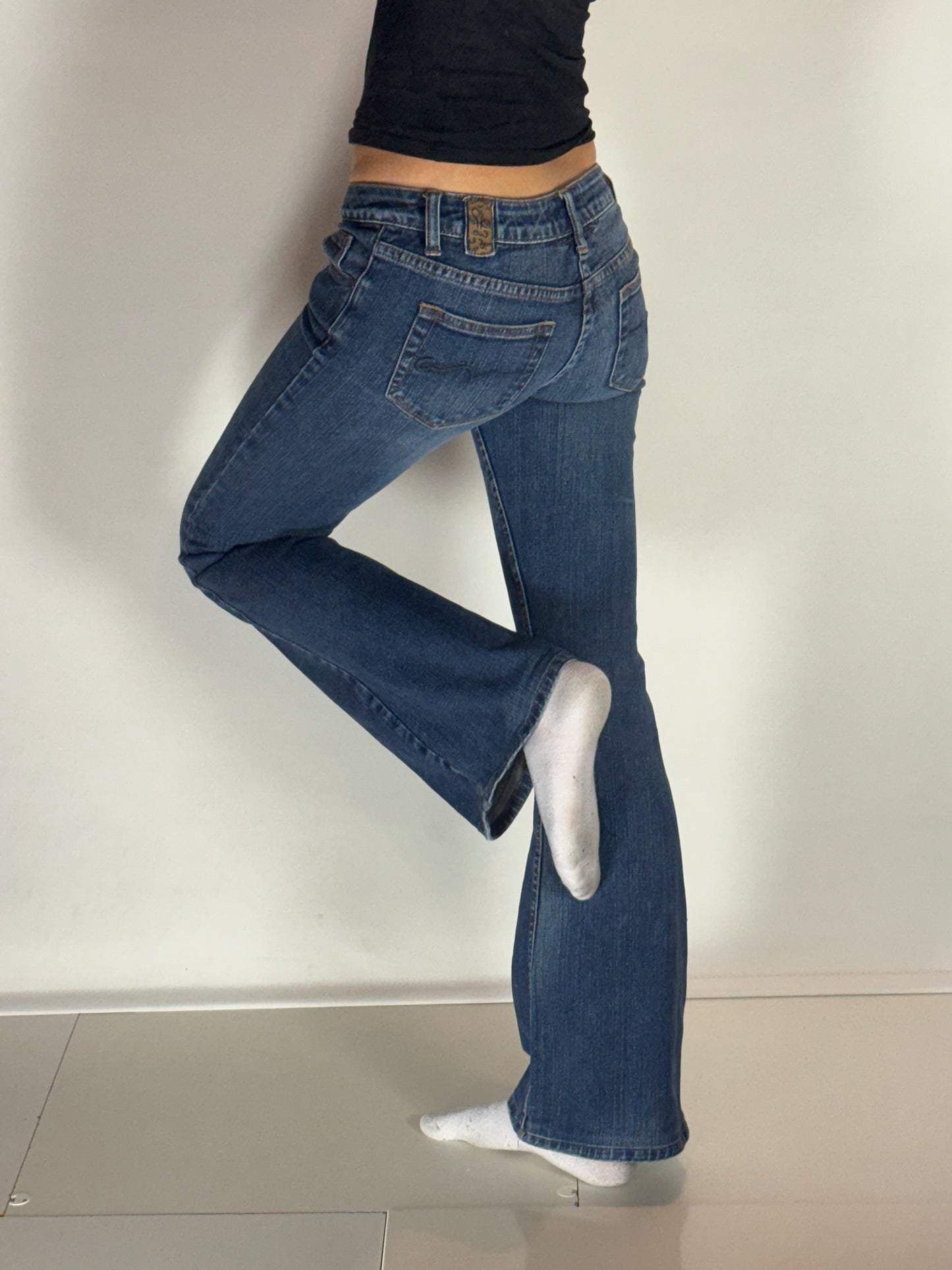 Lågmidjade jeans–stl: XS