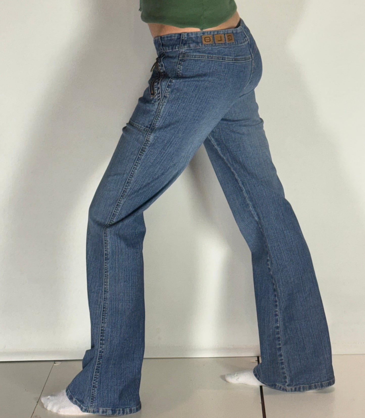 Lågmidjade jeans–stl: S
