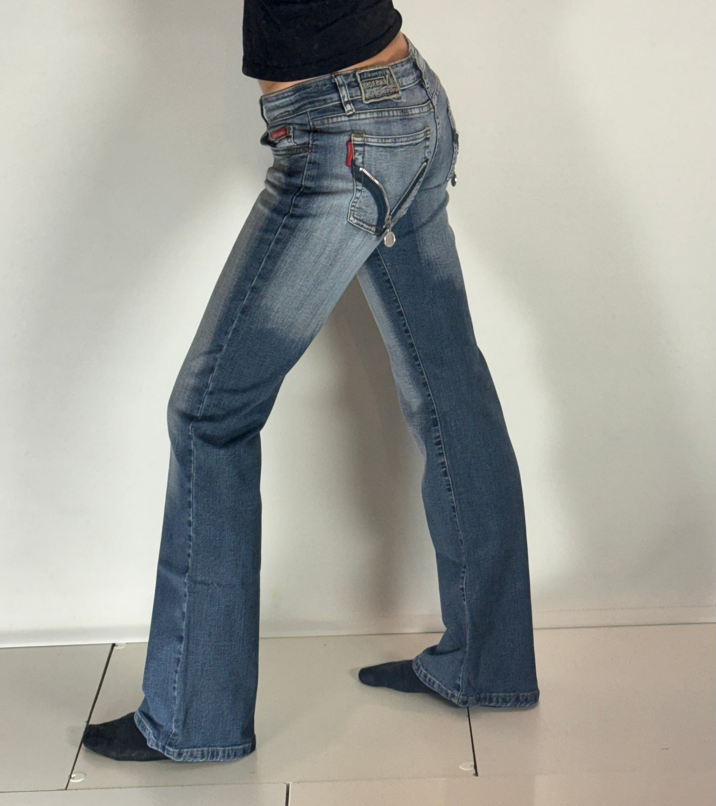 Lågmidjade jeans–stl: XS
