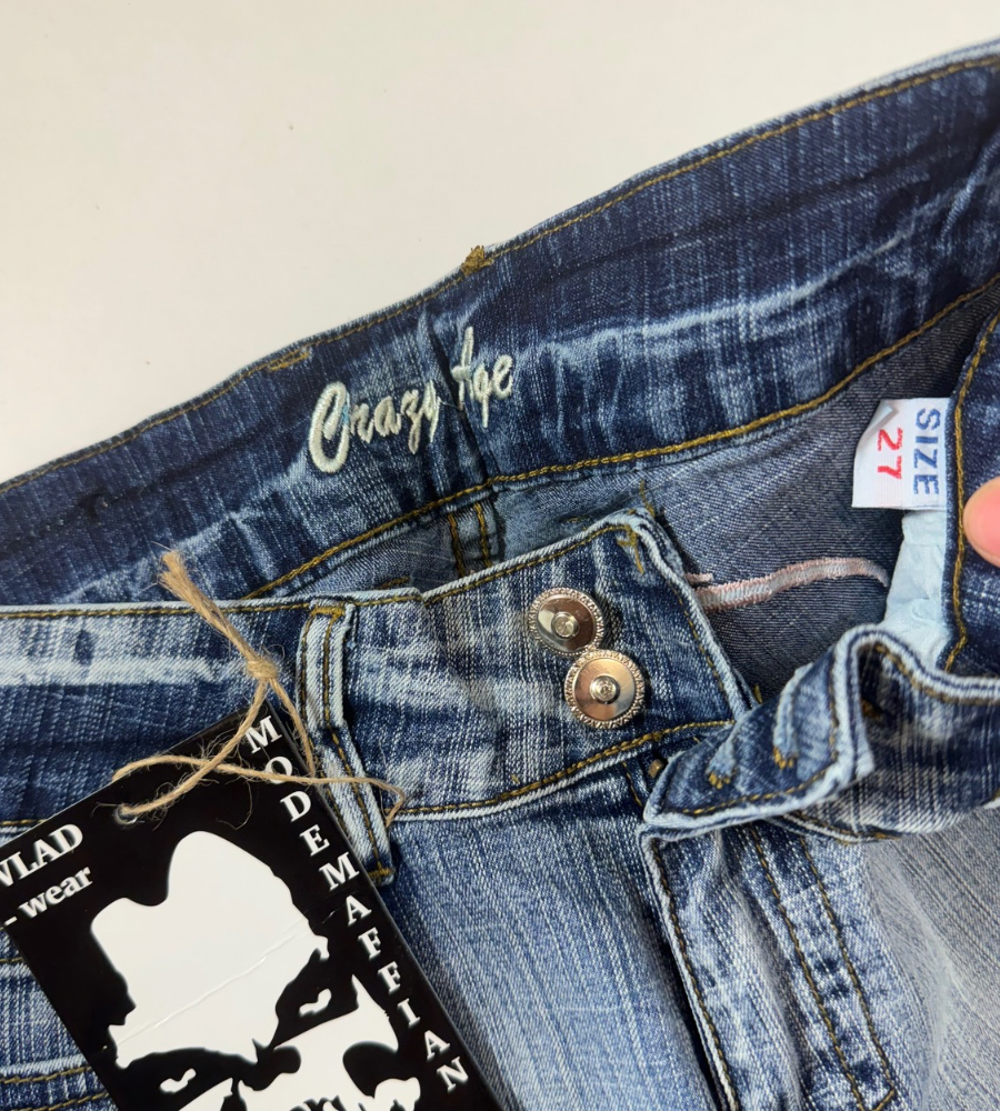 Lågmidjade jeans–stl: XS