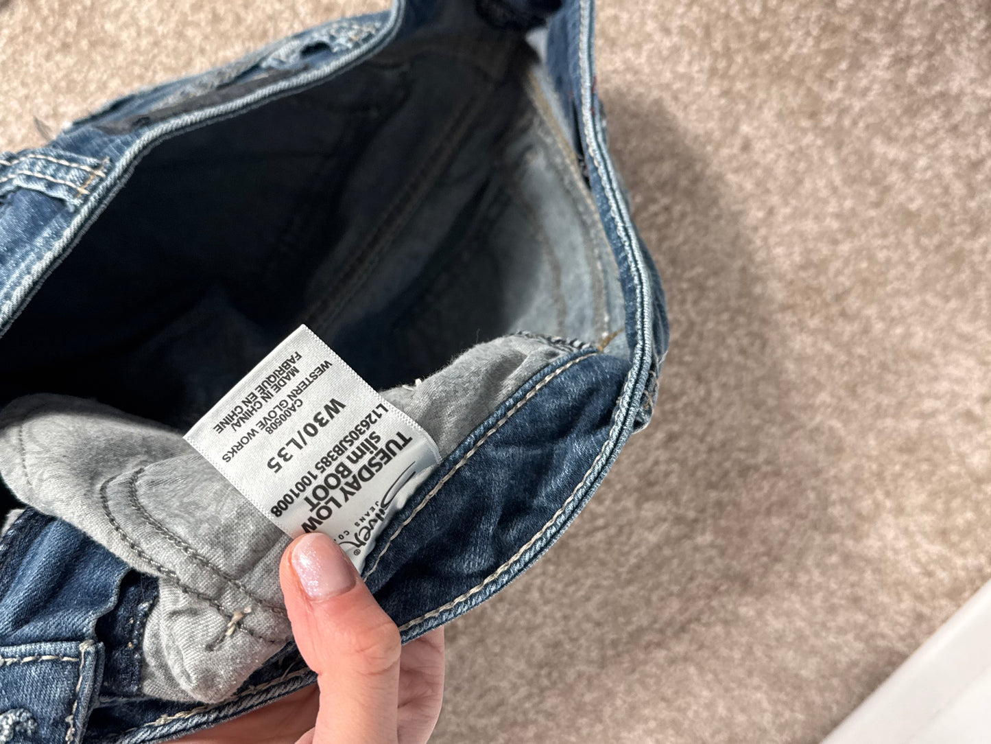 Lågmidjade jeans stl: S/M
