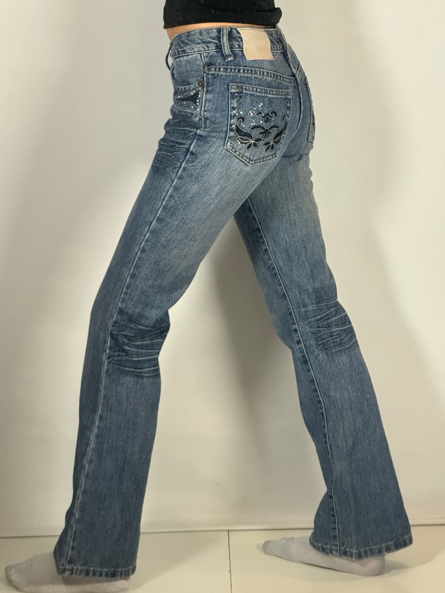 Utsvängda jeans stl: XXS