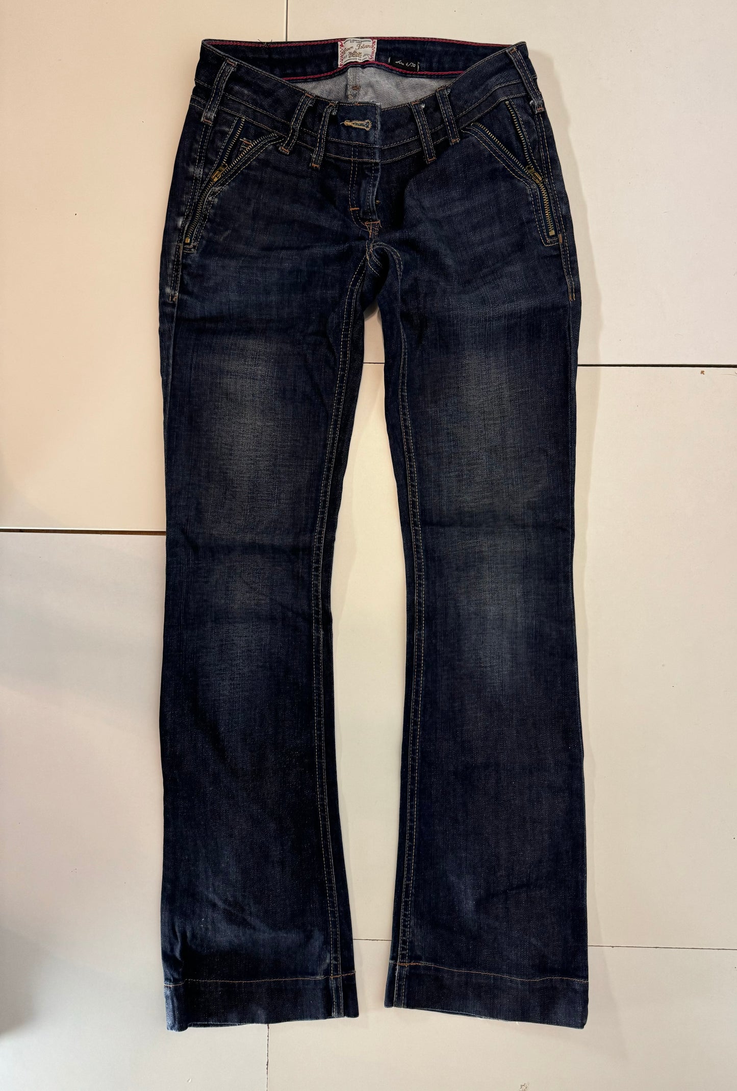 Lågmidjade jeans–stl: XS
