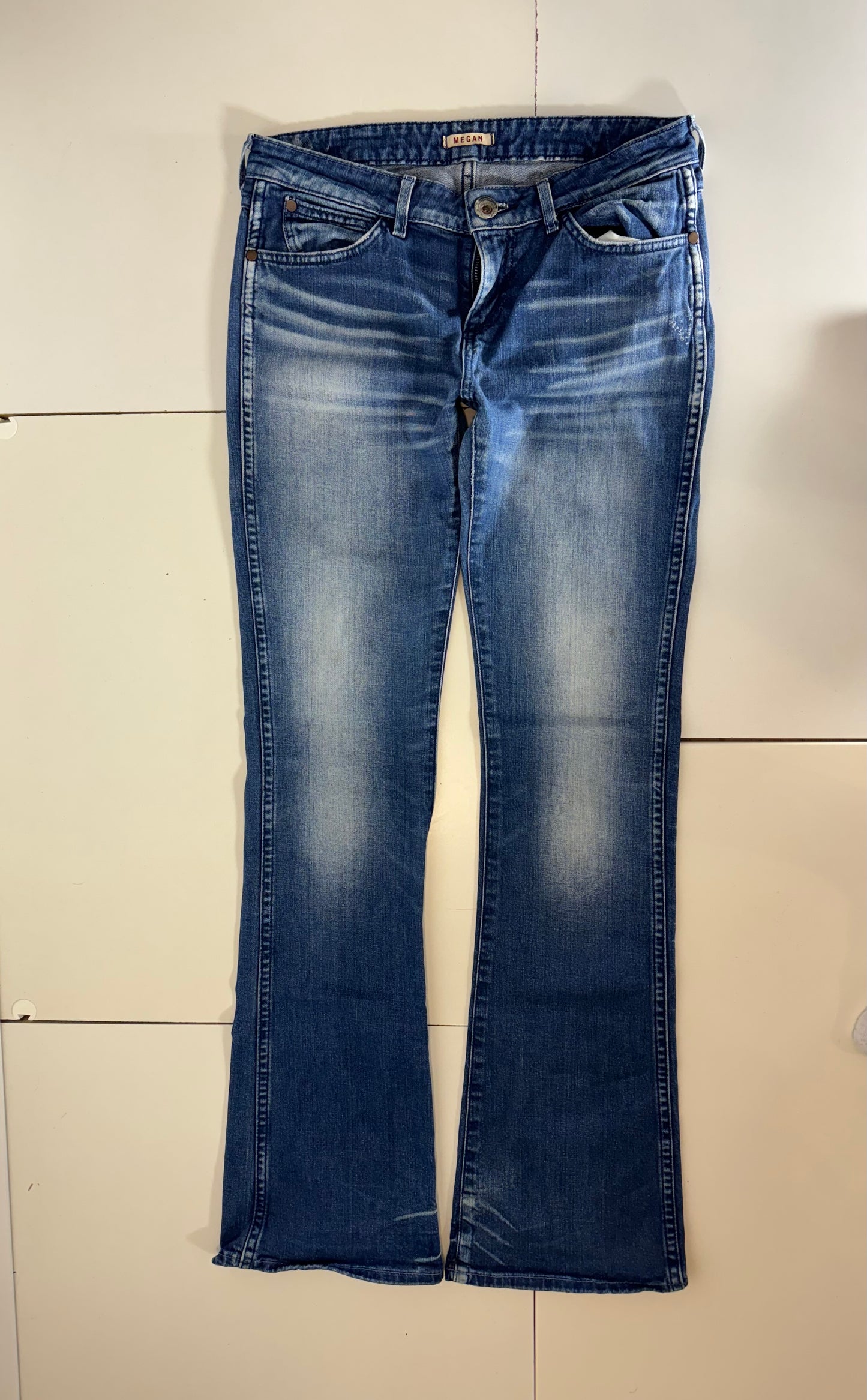 Lågmidjade jeans–stl: S