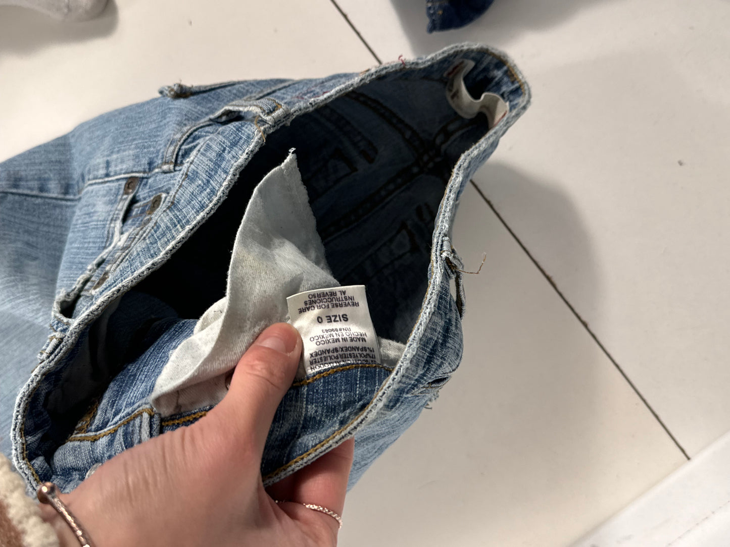 Lavlivede jeans str: XXS