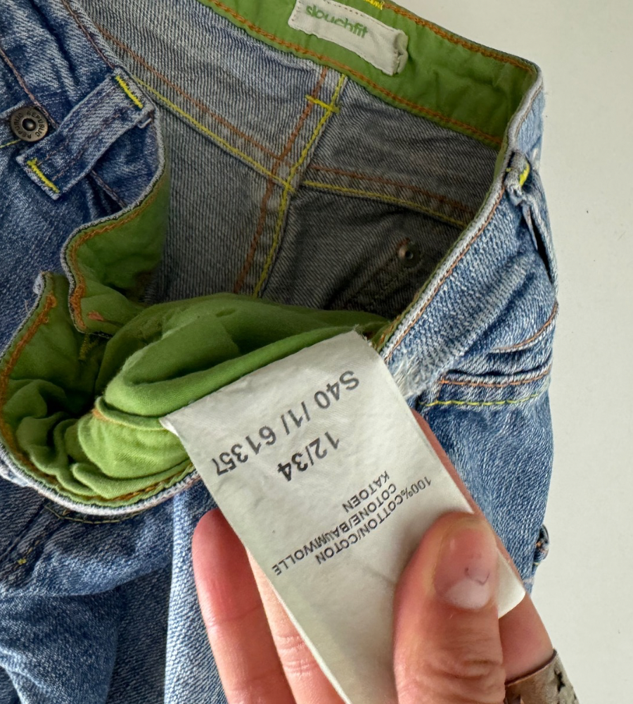 Lågmidjade jeans–stl: L