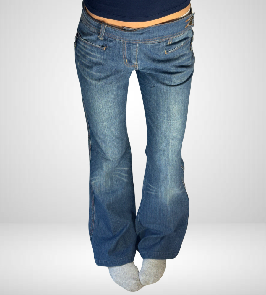Lågmidjade jeans–stl: S